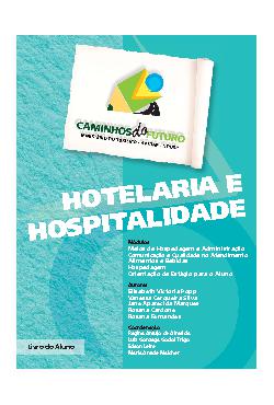 Caminhos do futuro: hotelaria e hospital