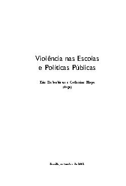 Violência nas escolas e políticas públicas